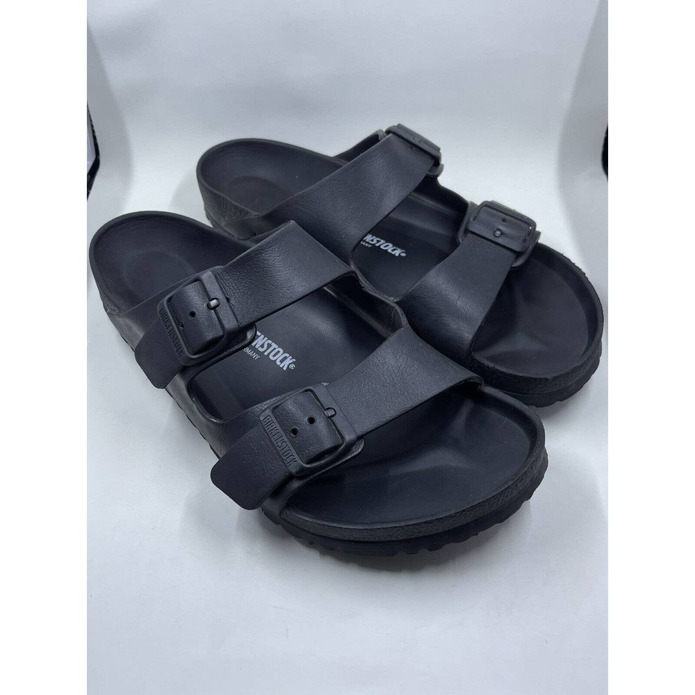 Birkenstock Arizona EVA Men 43 US 10 Black Rubber Double Strap Sandal Waterproof